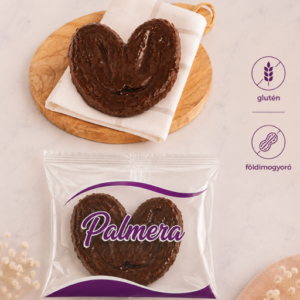 PALMERA csoki bevonattal  - csokis szívecske levelestésztából